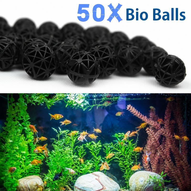 Aquarium Plant Fertilizer - 50 Stück 16mm Aquarium Bio-Filterbälle Fischbecken