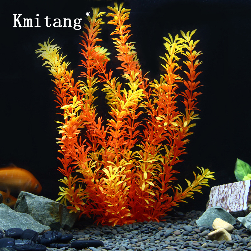 Aquarium Planted Fish Tank - 100cm Tropische Pflanzen, Große Künstliche Wasserpflanzen,