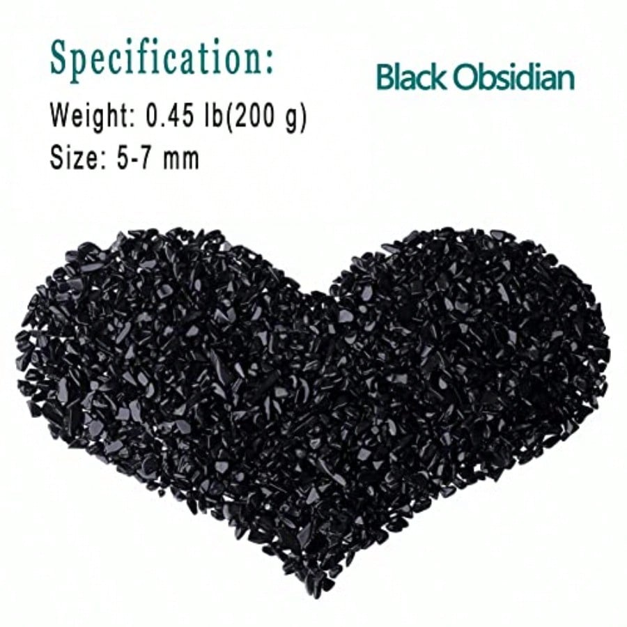 Planted Aquarium With Rocks - Natürliche schwarze Obsidian-Kristallquarz-Felsen, geeignet als Vasenfüllmaterial,