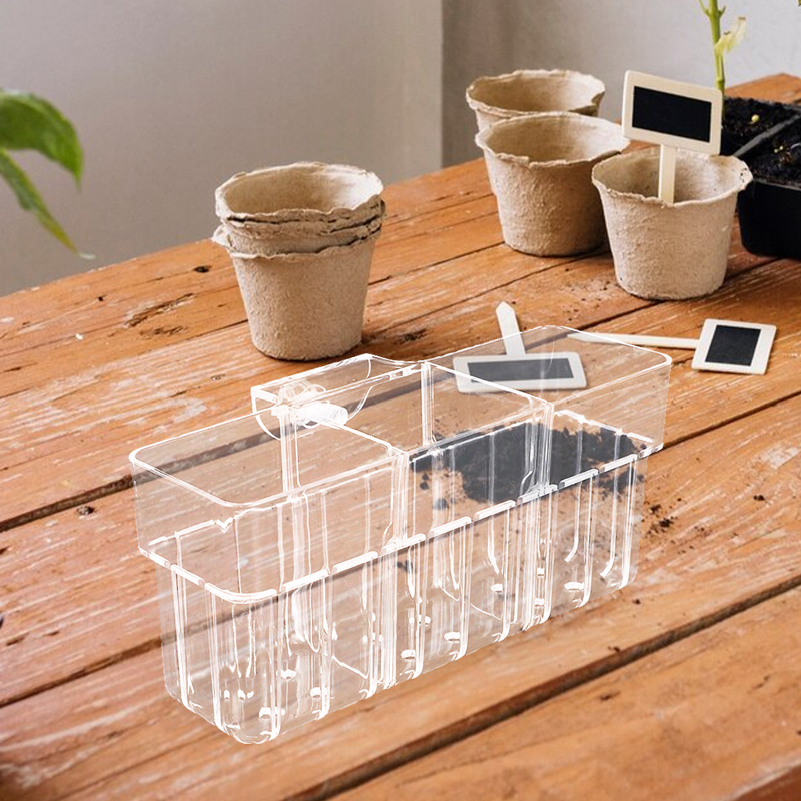 Aquarium Planted Wall - Dreifach-Abteilung, transparenter Pflanzenhalter für Hydrokultur-Aquarien, zur
