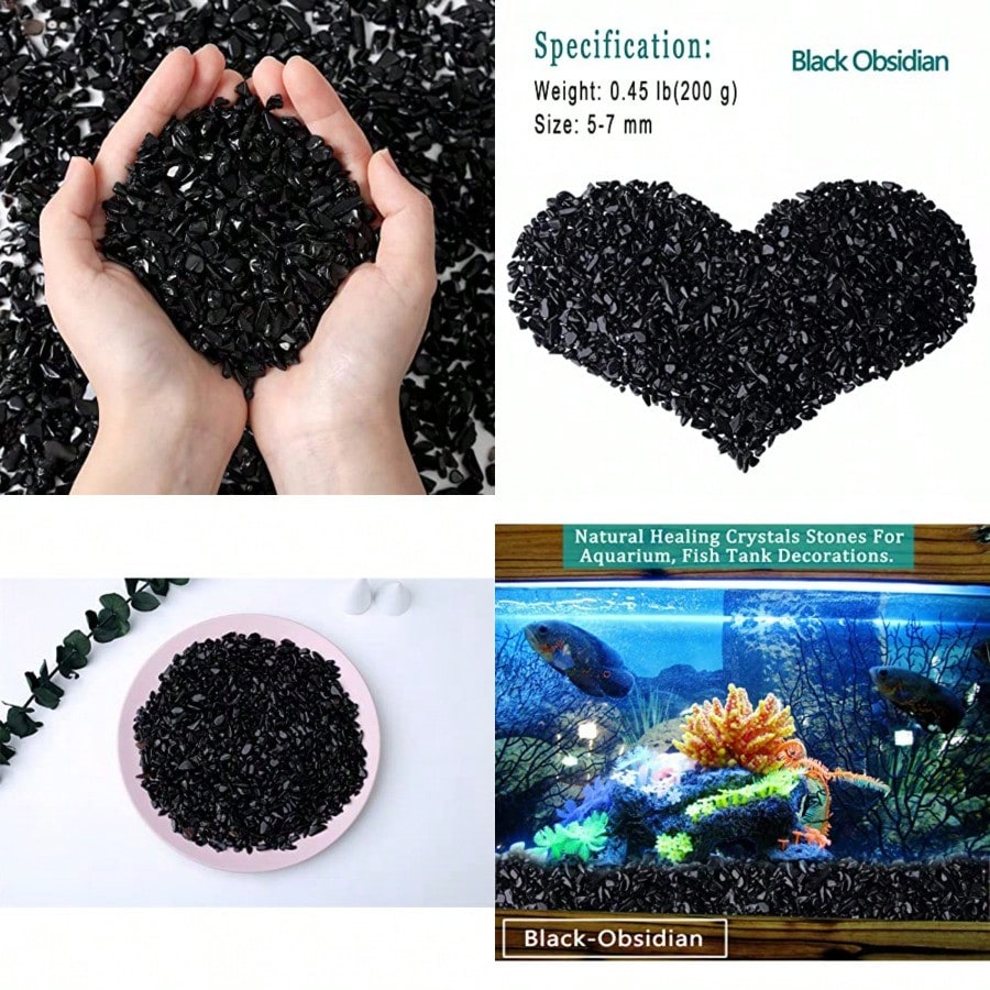 Natürliche schwarze Obsidian-K – Planted Aquarium With Rocks Bewertung und Preis